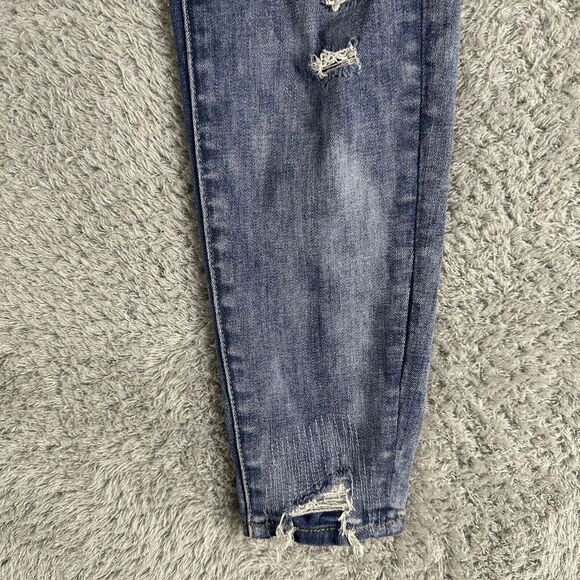 American Eagle Womens Curvy Hi-Rise Jegging 2 Short Distressed Stretch Destroyed - Picture 7 of 14